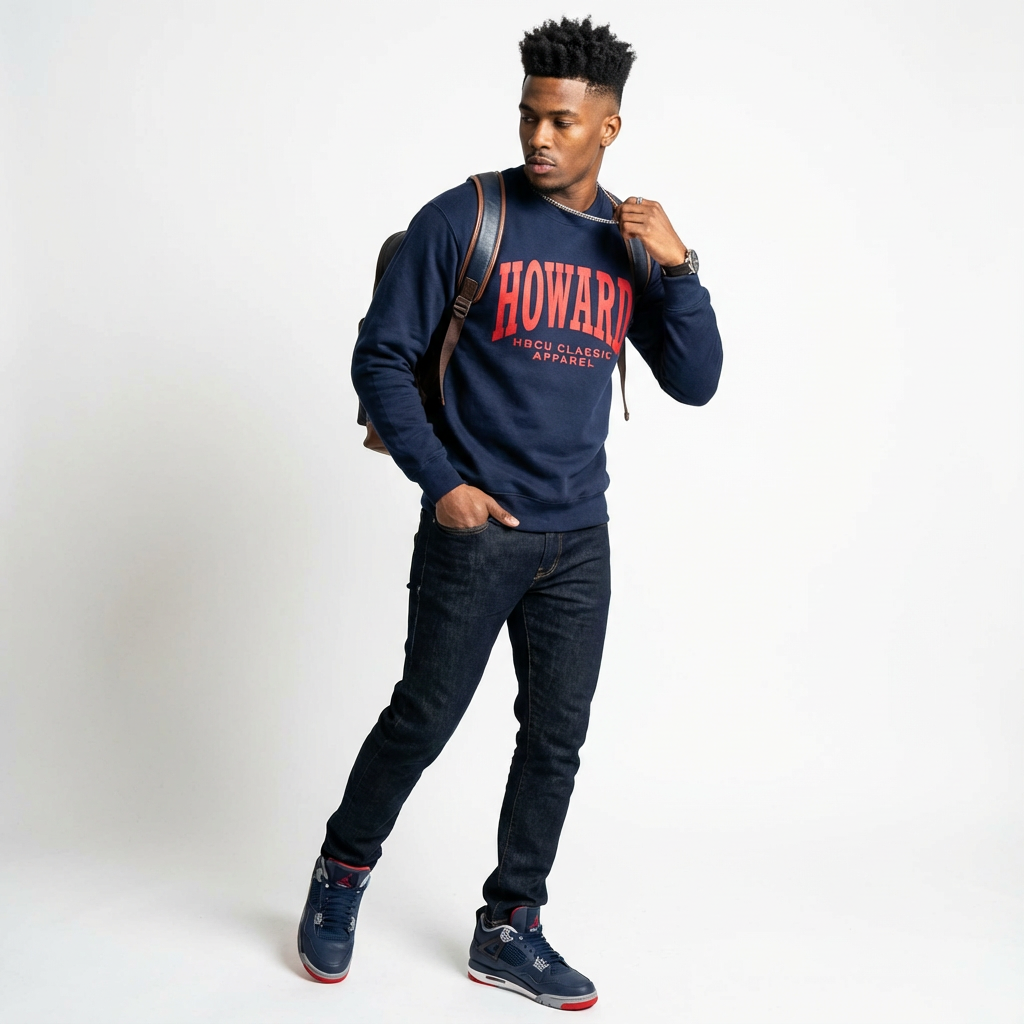 Howard University HBCU Classic Design Edition 1 Crewneck Sweatshirt