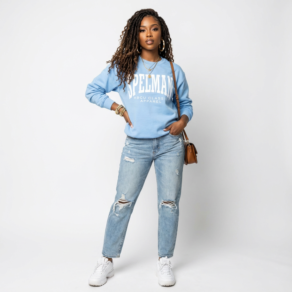 Spelman College HBCU Classic Design Edition 1 Crewneck Sweatshirt