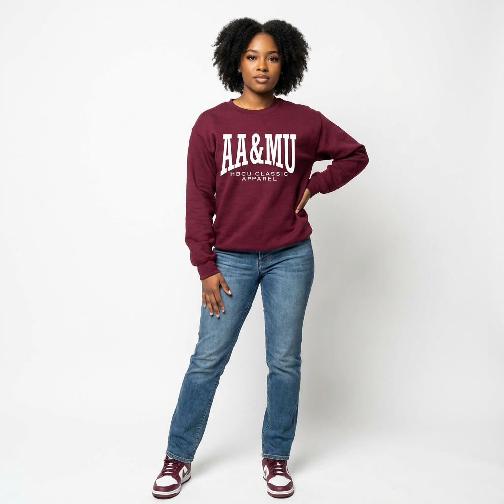 Alabama A&M University HBCU Classic Design Edition 1 Crewneck Sweatshirt